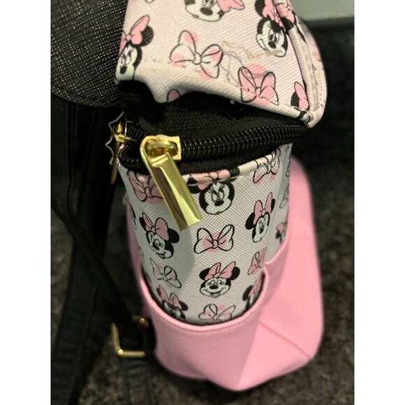 Dani By Danielle Nicole Disney Minnie Mouse Mini Backpack W/Ears Pink & Black - Picture 15 of 16